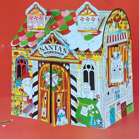 Christmas Craft Color-Your-Own Santa's Workshop Fort - Mondo Llama™ - Picture 3 of 8